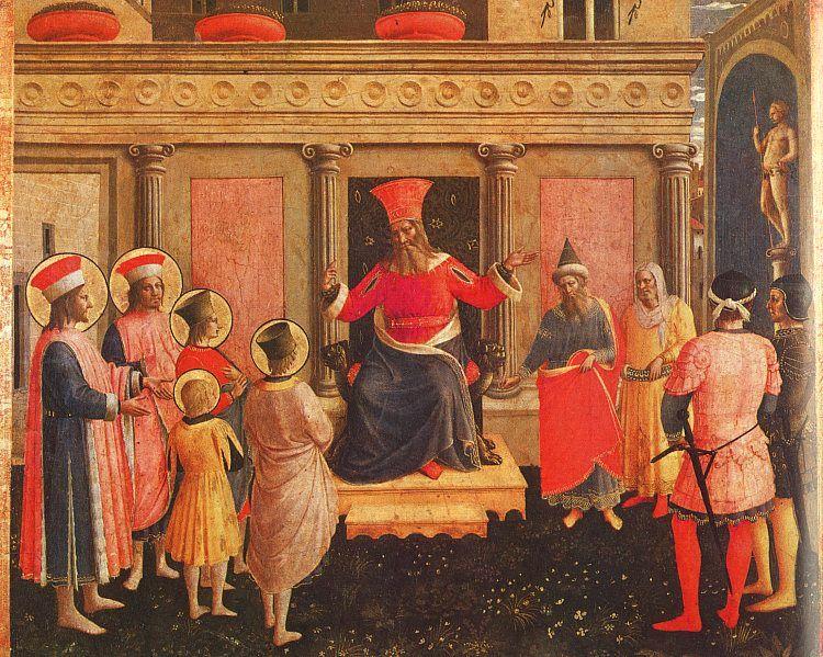 Fra Angelico Saints Cosmas and Damian with their Brothers before Lycias oil painting image